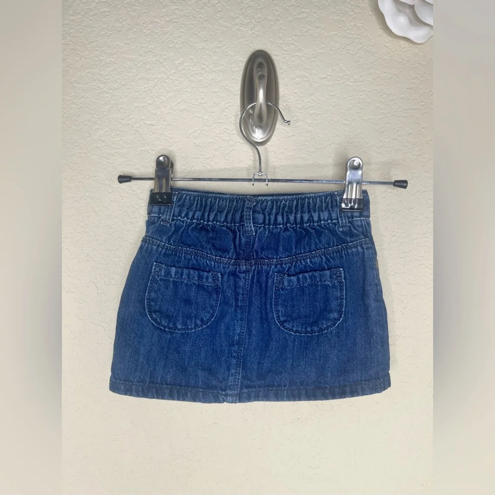 Gymboree 2014 Valentines Puppy Love Denim Hearts Skirt Size 18-24 months